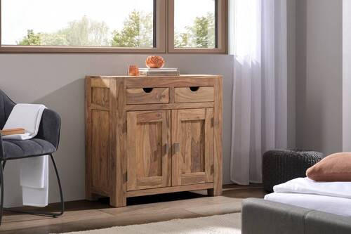 KOMMODE 90/86/40 cm  in Naturfarben  - Naturfarben, Lifestyle, Holz/Metall (90/86/40cm) - Livetastic