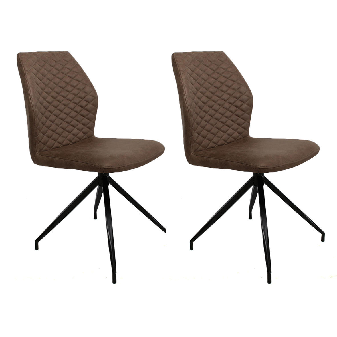 Stuhl-Set in Textil Braun, Taupe, Hellbraun