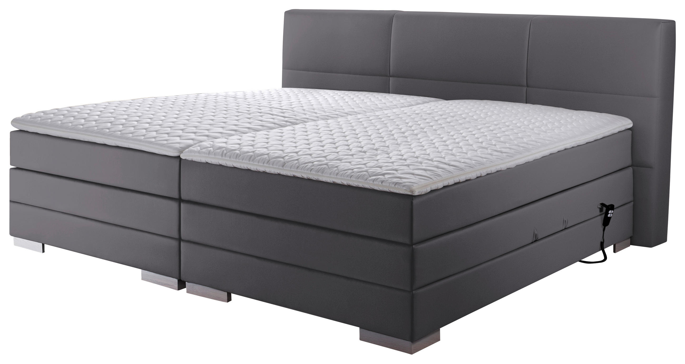 Boxspringbett 'prinz' H3 200/200 cm in Grau