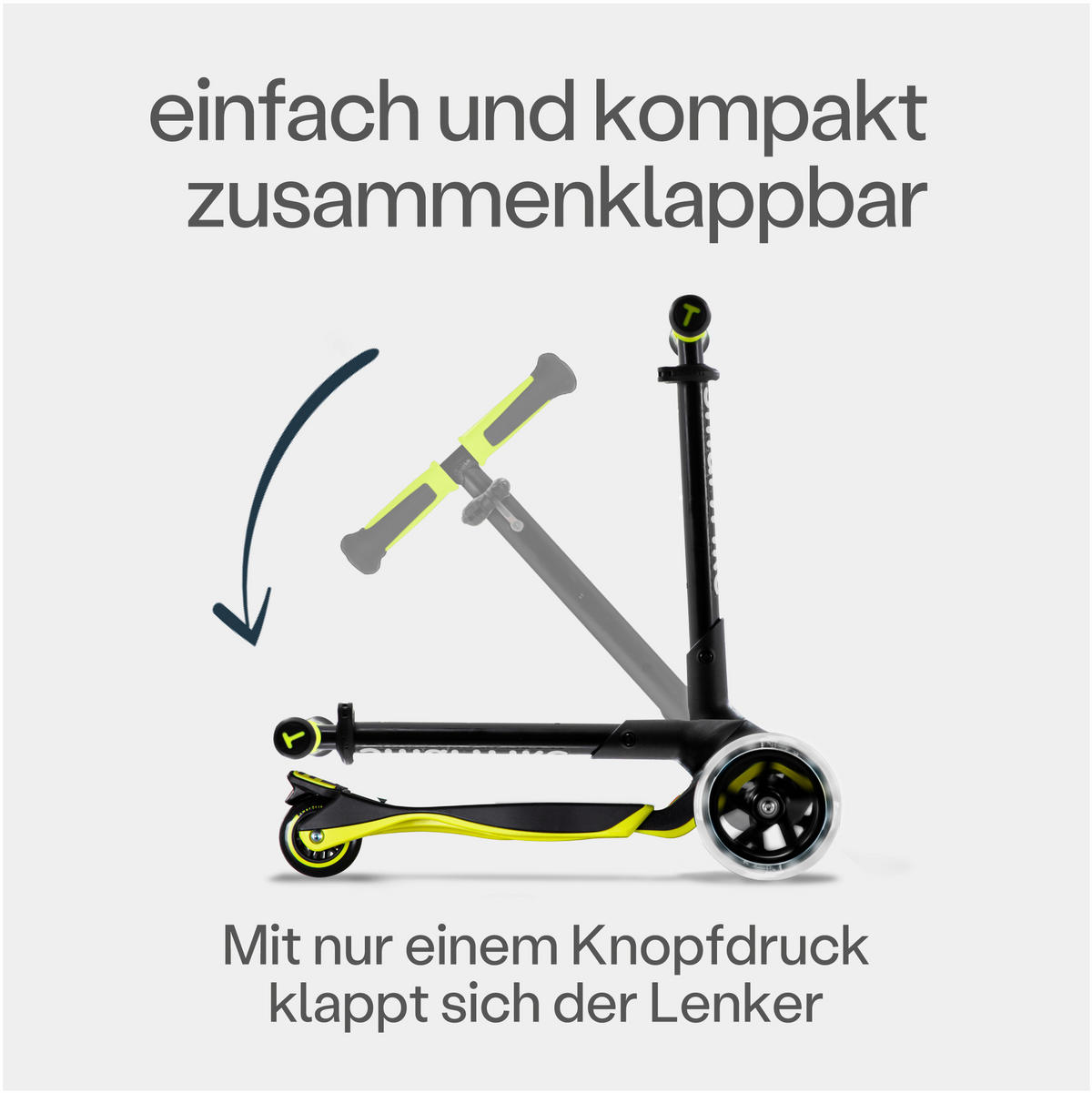 KINDERSCOOTER Xtend Scooter  - Hellgelb, Basics, Metall (25/89/60cm)