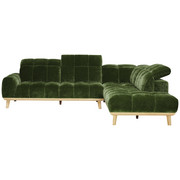 WOHNLANDSCHAFT in Textil Grün - Eichefarben/Grün, Design, Holz/Textil (295/242cm) - Natuzzi Editions