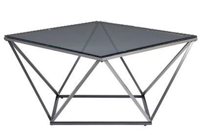 COUCHTISCH ESG 80/80/45 cm quadratisch Schwarz  - Schwarz, Basics, Glas/Metall (80/80/45cm) - Kare-Design