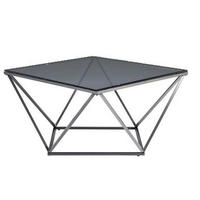 COUCHTISCH ESG 80/80/45 cm quadratisch Schwarz  - Schwarz, Basics, Glas/Metall (80/80/45cm) - Kare-Design