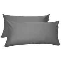 KISSENBEZUG-SET  - Dunkelgrau, Basics, Textil (80/40cm)