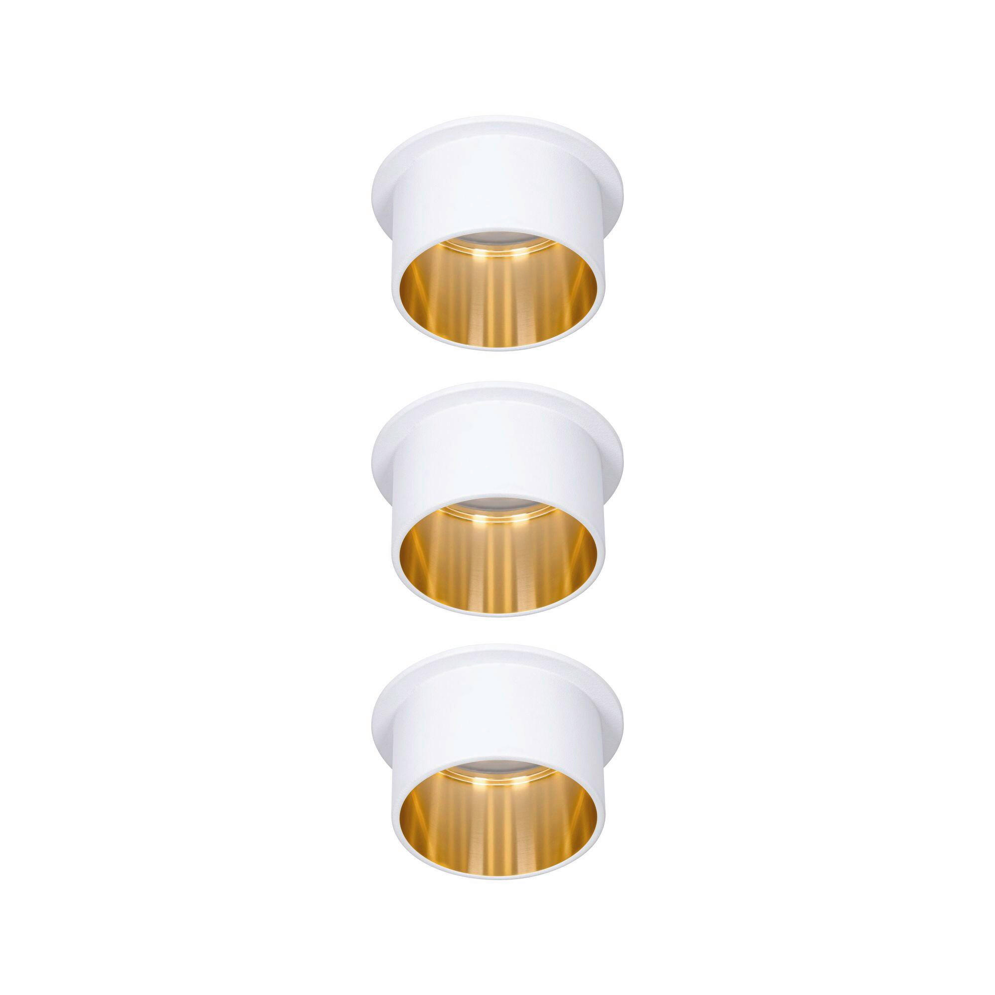 DECKENLEUCHTE 6,8/3,3 cm   - Goldfarben/Weiß, Basics, Metall (6,8/3,3cm) - Paulmann