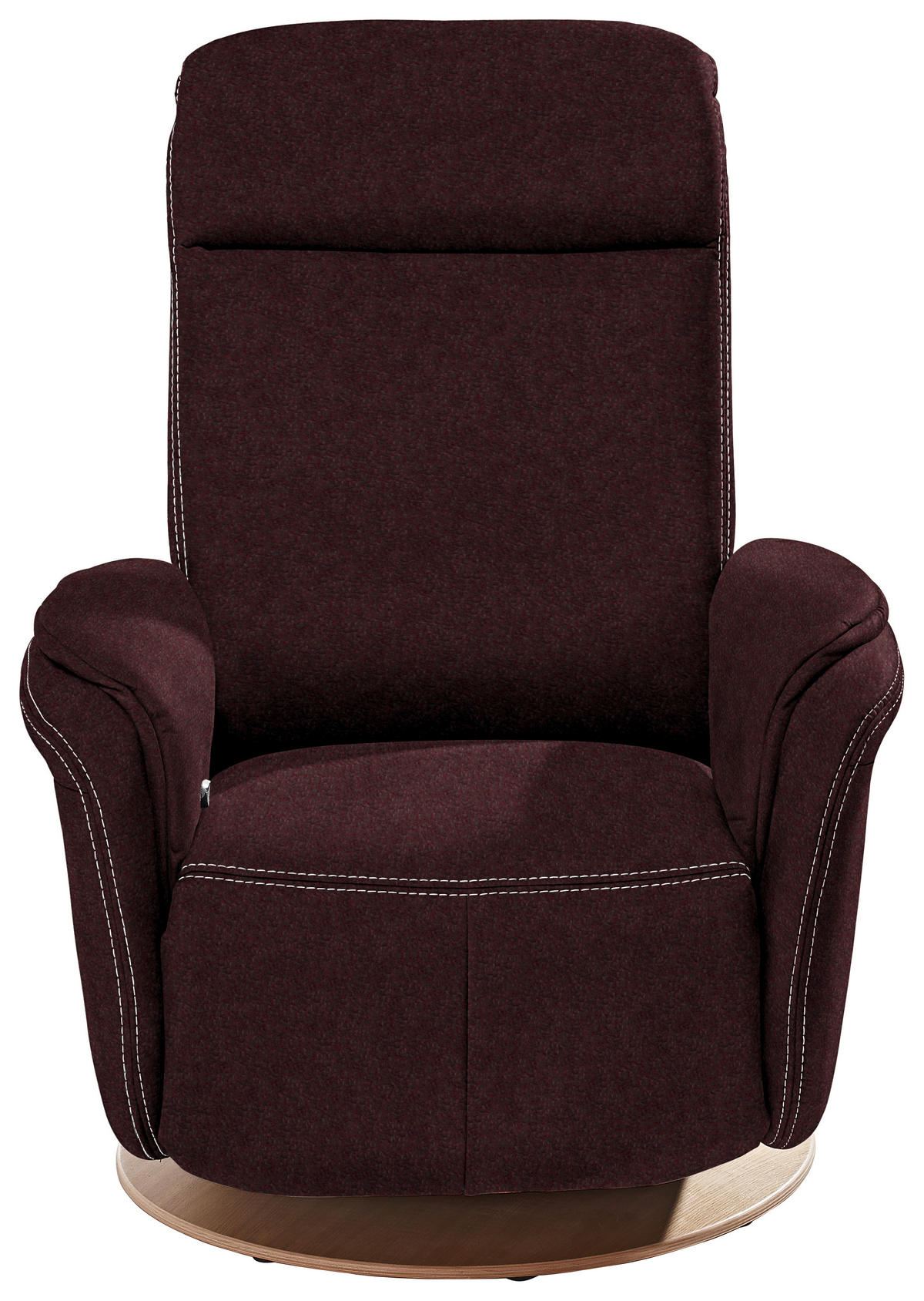 RELAXSESSEL Lederlook Relaxfunktion    - Eichefarben/Beige, LIFESTYLE, Holz/Textil (80/106/88cm) - Voleo