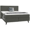 BOXSPRINGBETT 180/200 cm  in Grau  - Schwarz/Grau, Konventionell, Holz/Textil (180/200cm) - Voleo