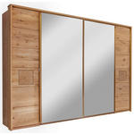 SCHWEBETÜRENSCHRANK  in Eichefarben  - Eichefarben, Natur, Glas/Holz (286/215/74cm) - Linea Natura