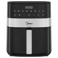 HEIßLUFTFRITTEUSE Airfryer MF-CN65E2 6.3 l  - Silberfarben/Schwarz, Basics, Kunststoff (38,7/30,0/27,1cm) - Midea