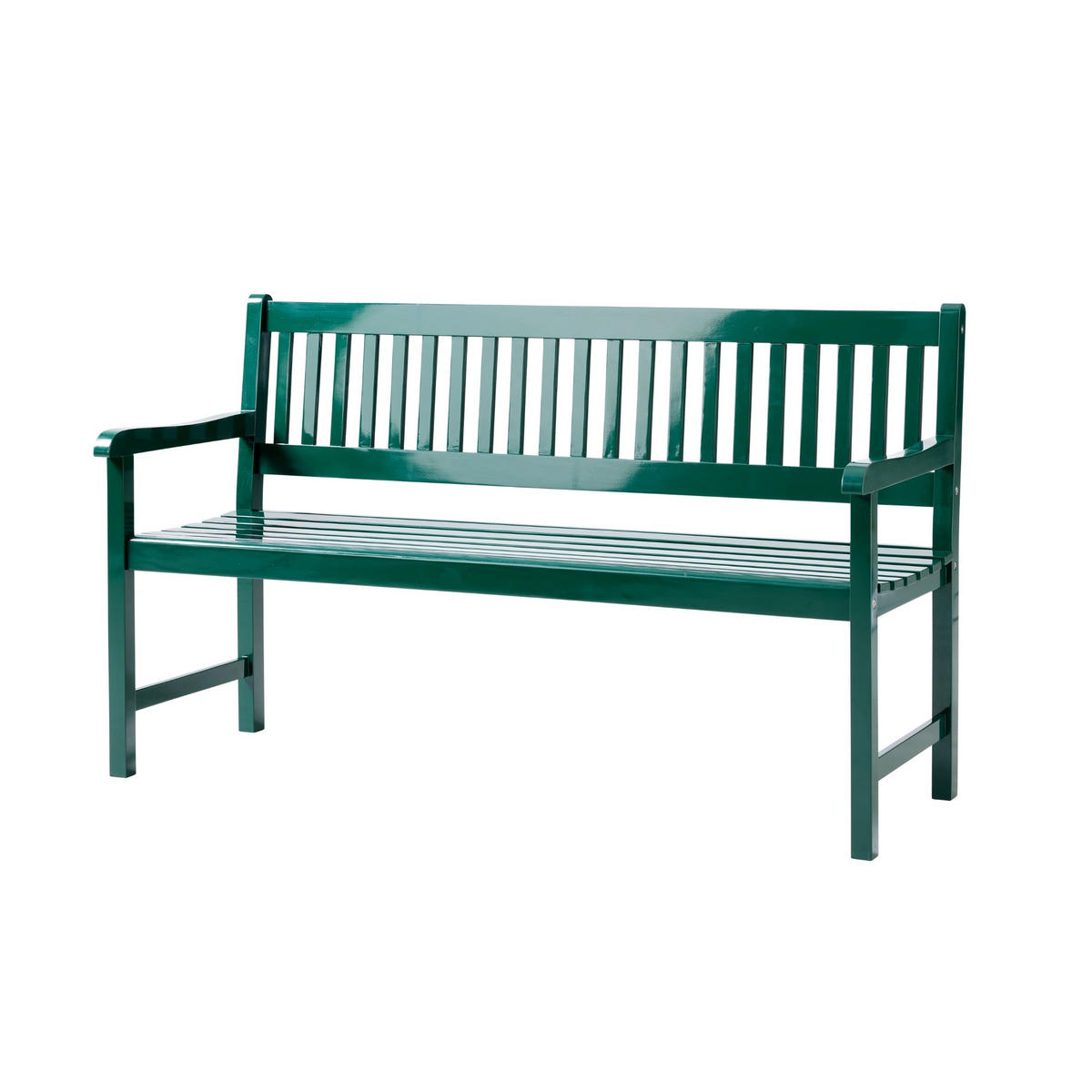 GARTENBANK 150/89/59 cm Mahagoni   - Dunkelgrün/Grün, Natur, Holz (150/89/59cm) - Gardenson