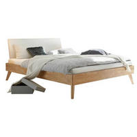 BETT 200/200 cm  in Eiche Bianco   - Eiche Bianco/Weiss, Design, Holz/Textil (200/200cm) - Hasena