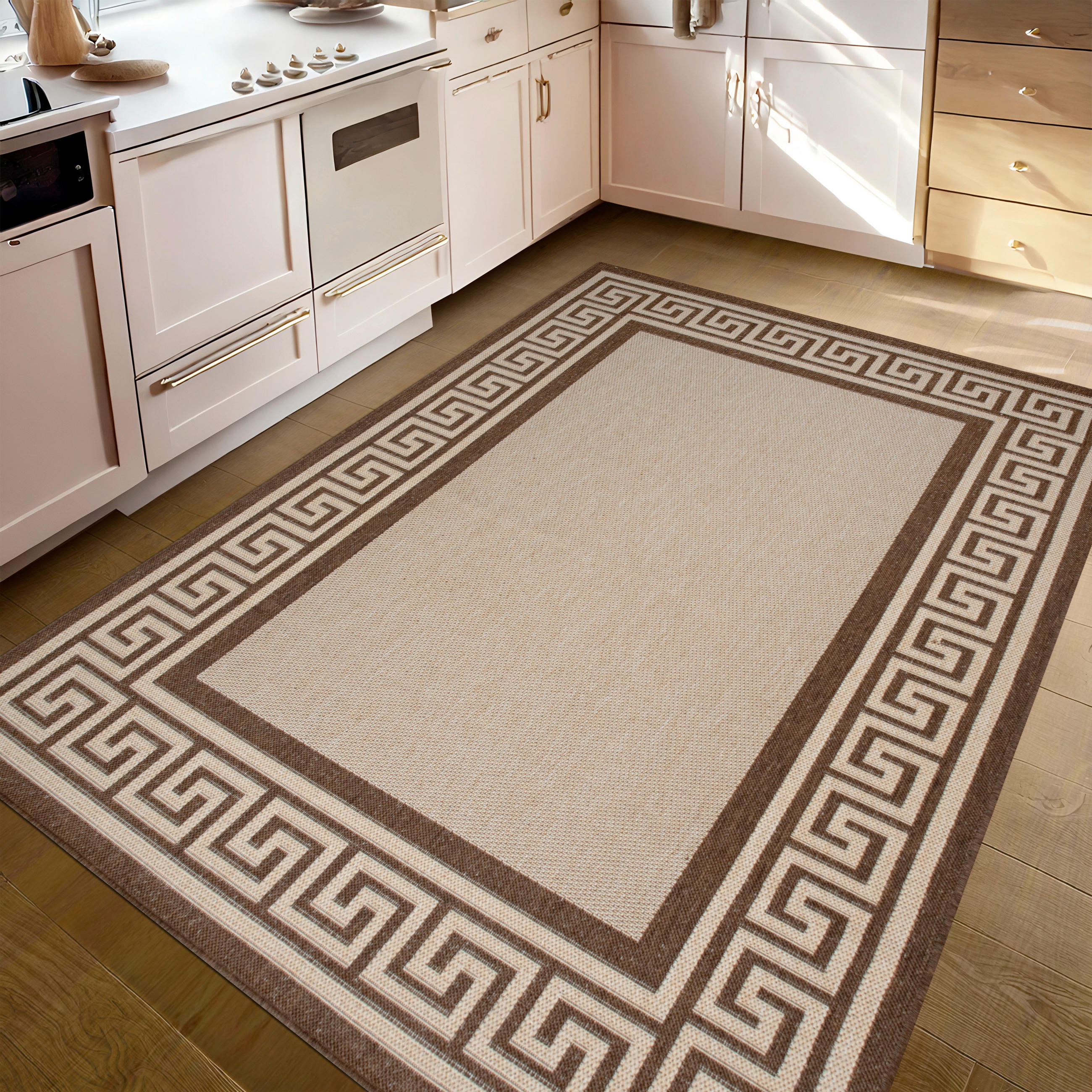 OUTDOORTEPPICH 200/290 cm Braun, Creme  - Creme/Braun, Design, Kunststoff (200/290cm) - Novel