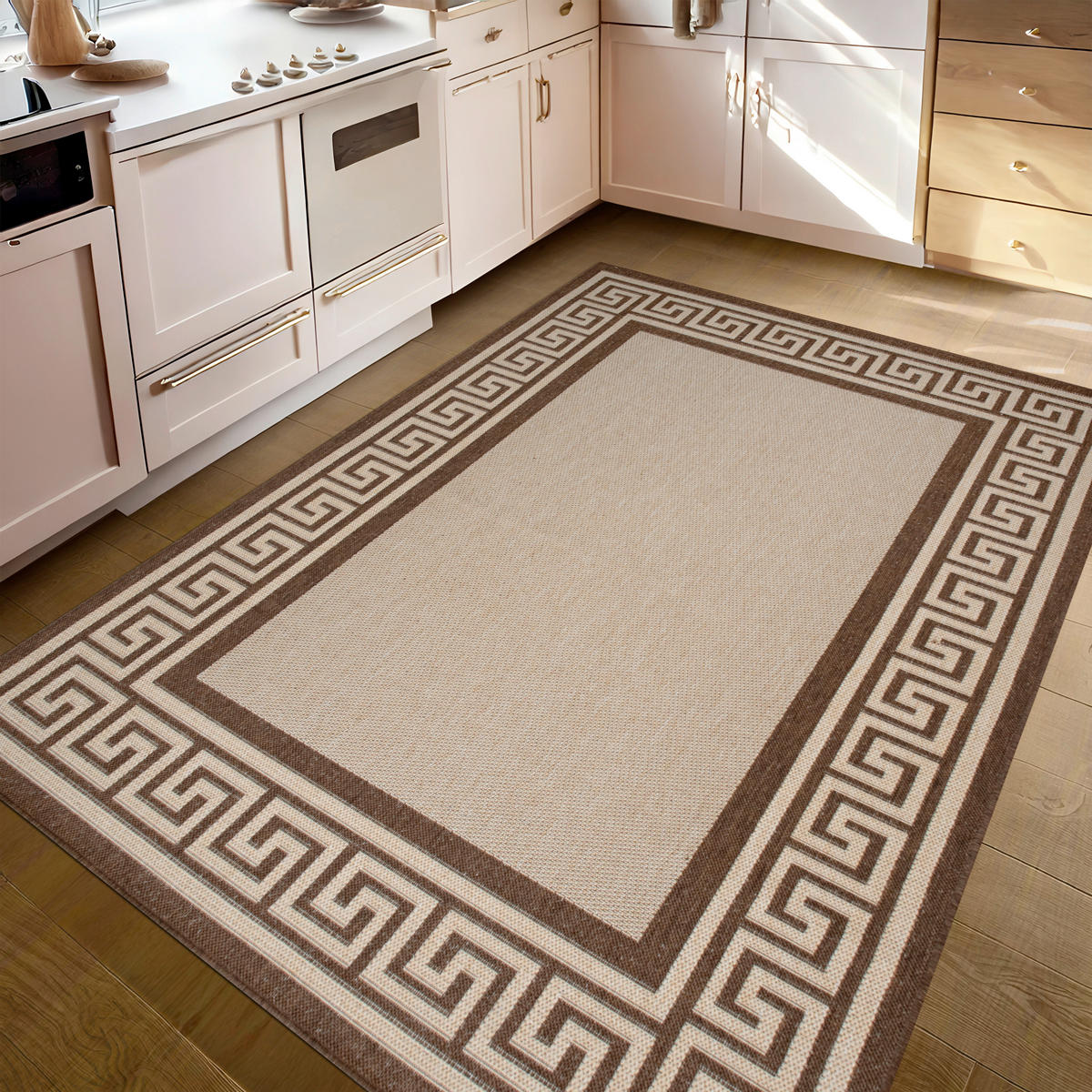 OUTDOORTEPPICH 200/290 cm Braun, Creme  - Creme/Braun, Design, Kunststoff (200/290cm) - Novel
