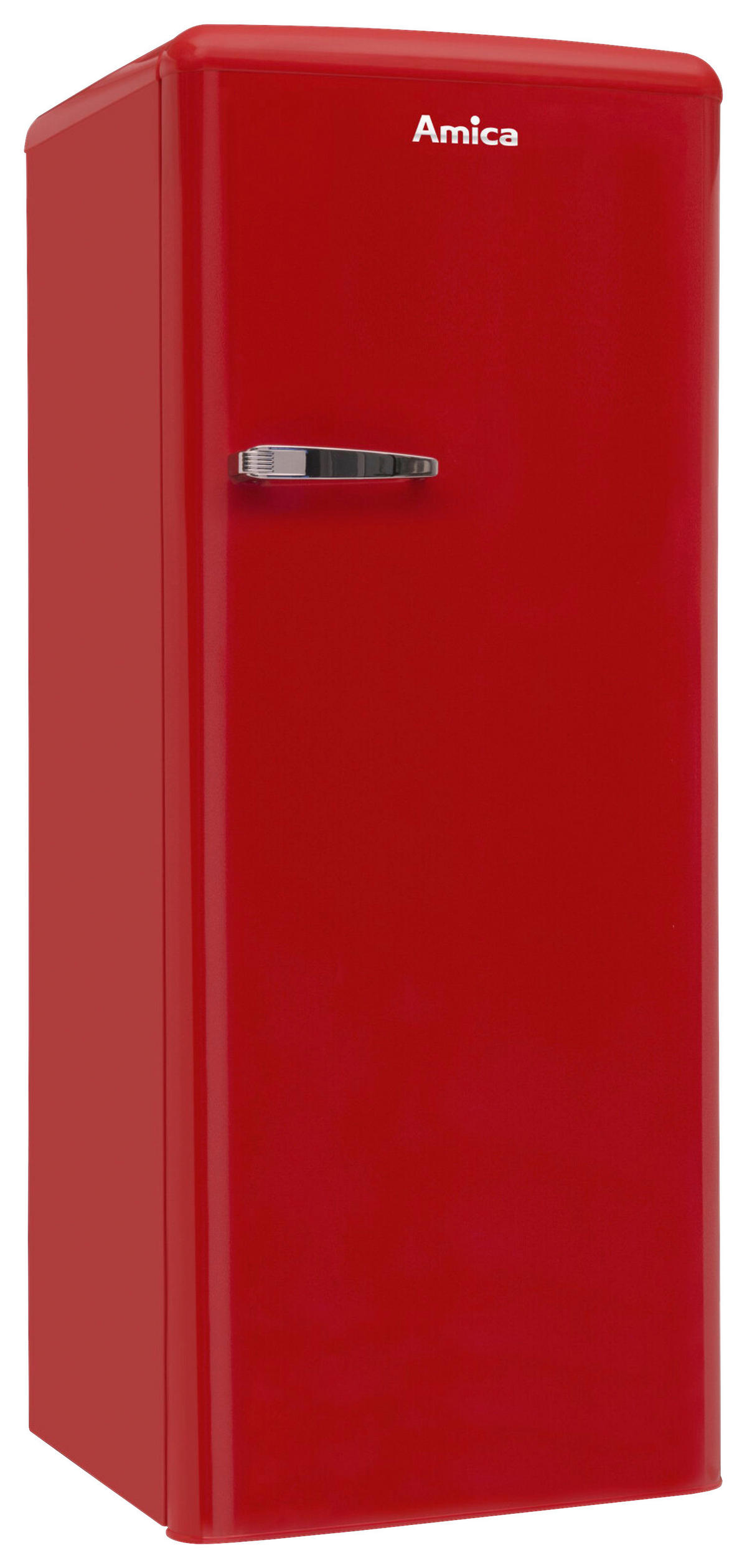 KÜHLSCHRANK 55/144/61,5 cm KSR 364 150 R  - Rot, Basics, Glas/Metall (55/144/61,5cm) - Amica