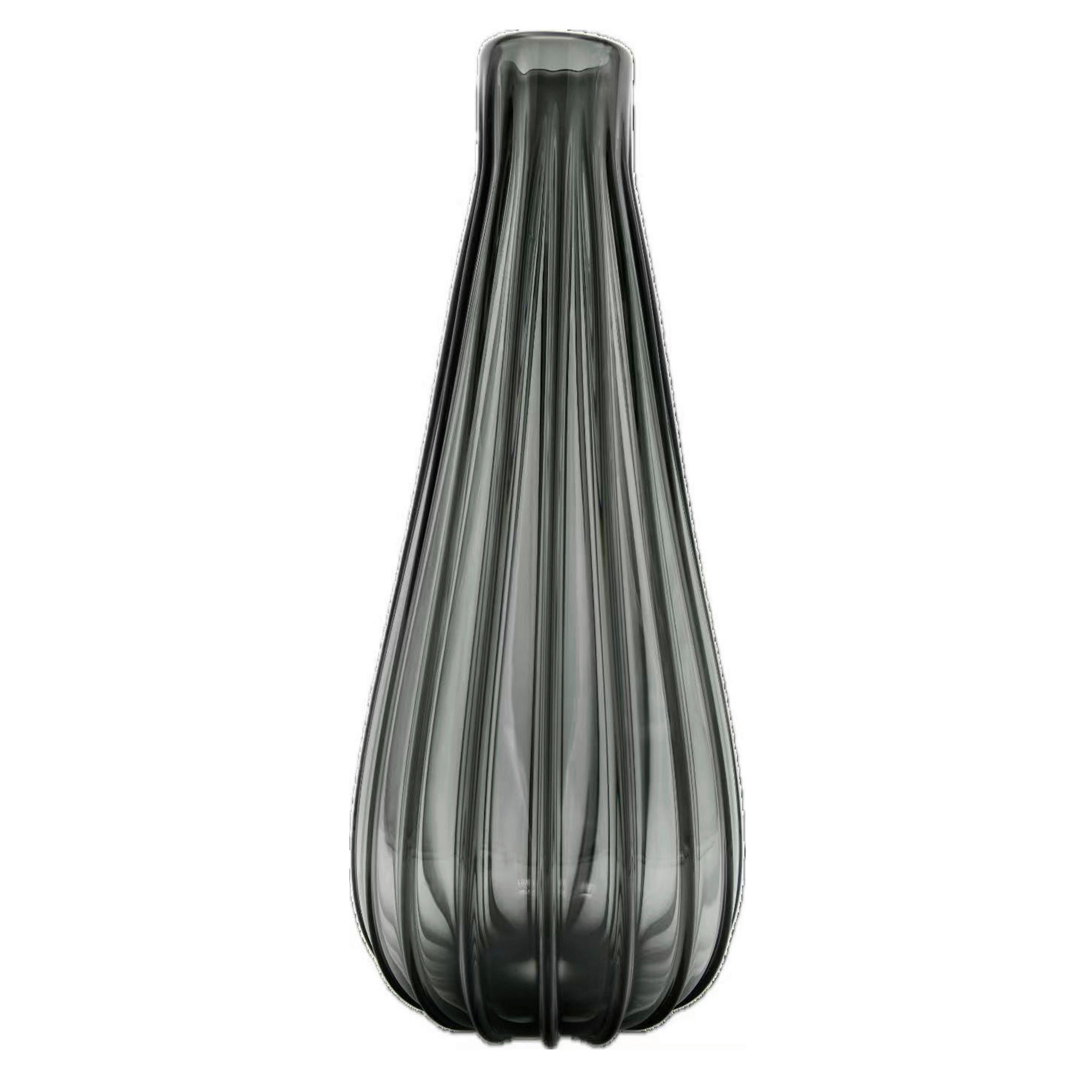 VÁZA, sklo, 64 cm  - tmavě šedá, Trend, sklo (28/64cm) - Ambia Home