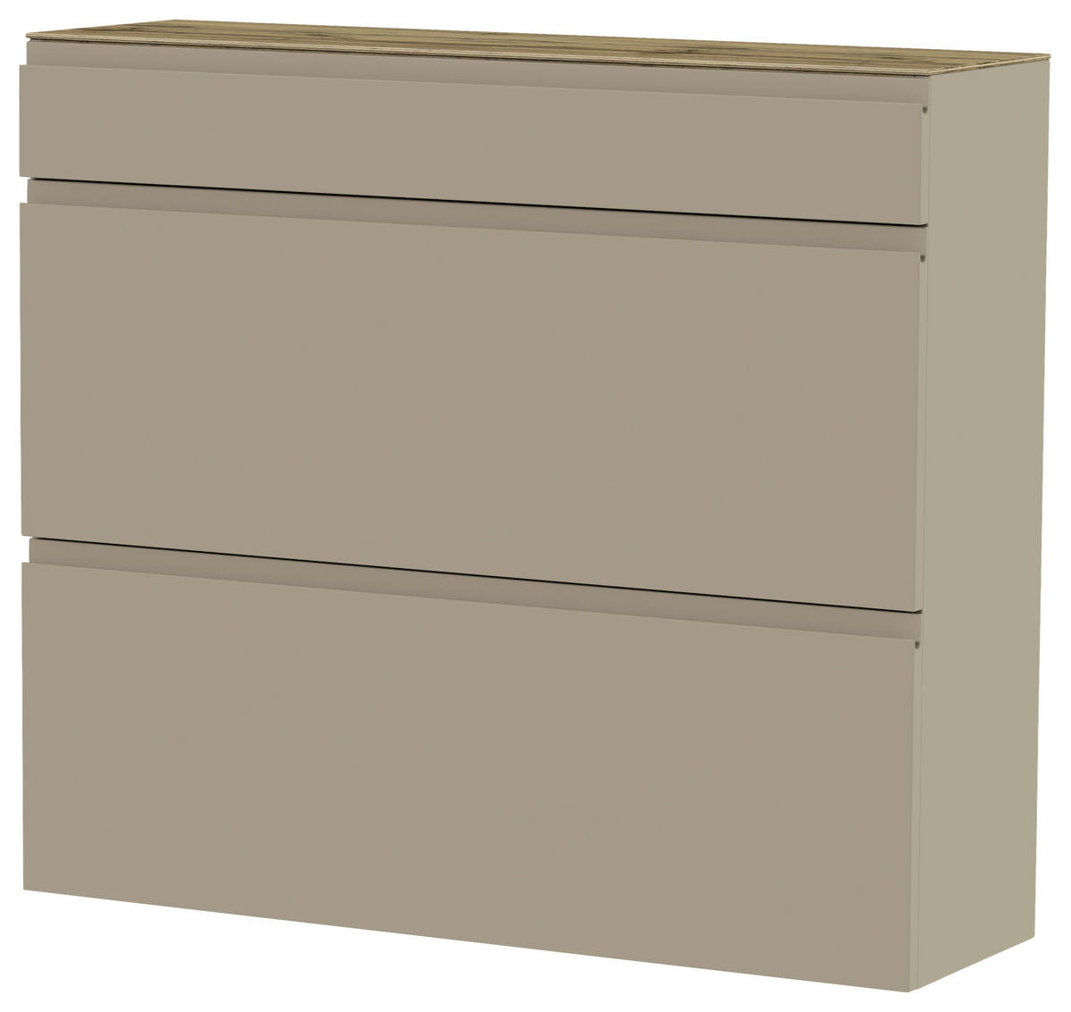 SCHUHKIPPER 110/97/33 cm  - Taupe/Eichefarben, Design, Holzwerkstoff (110/97/33cm) - Moderano