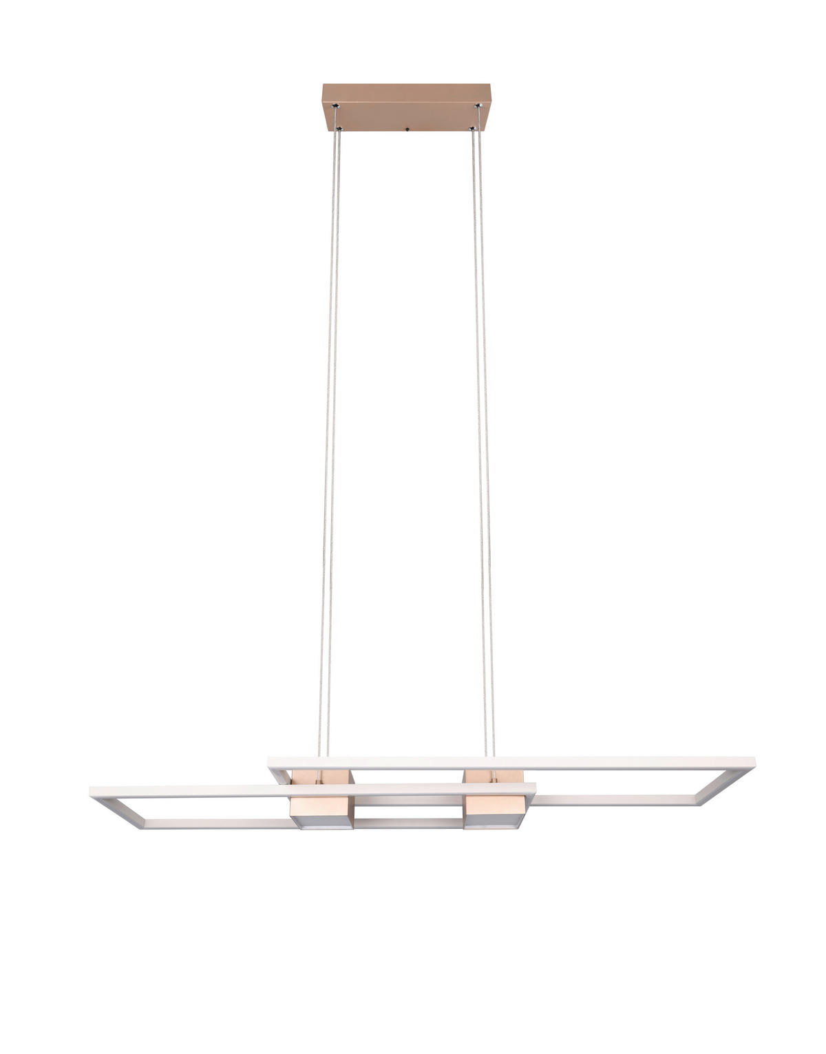 LED-PENDELLEUCHTE 100/28/150 cm    - Grau/Cappuccino, Design, Metall (100/28/150cm) - Trio Leuchten