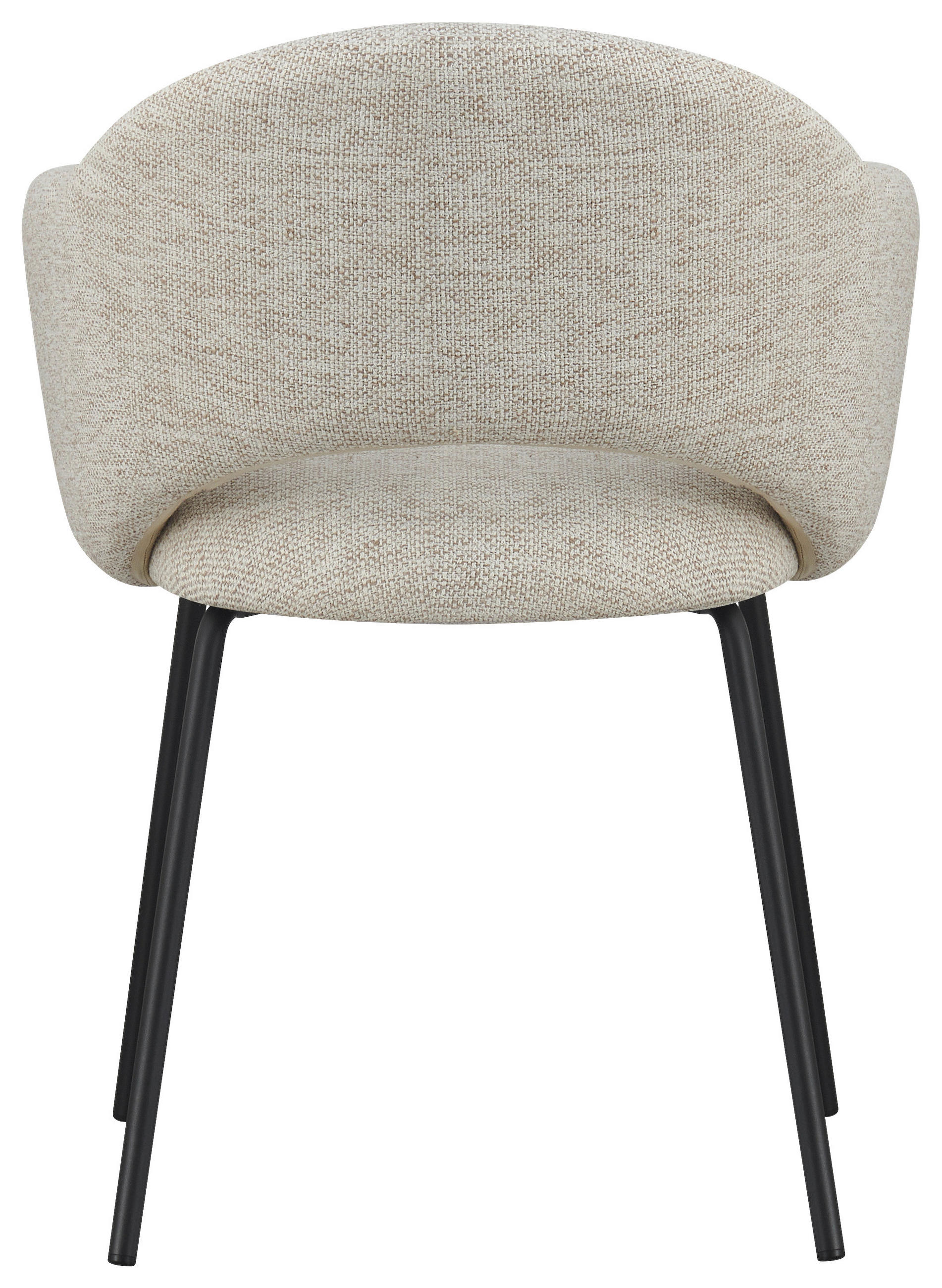 ARMLEHNSTUHL  in Eisen Webstoff  - Beige/Schwarz, Design, Textil/Metall (58/79/59cm) - home24