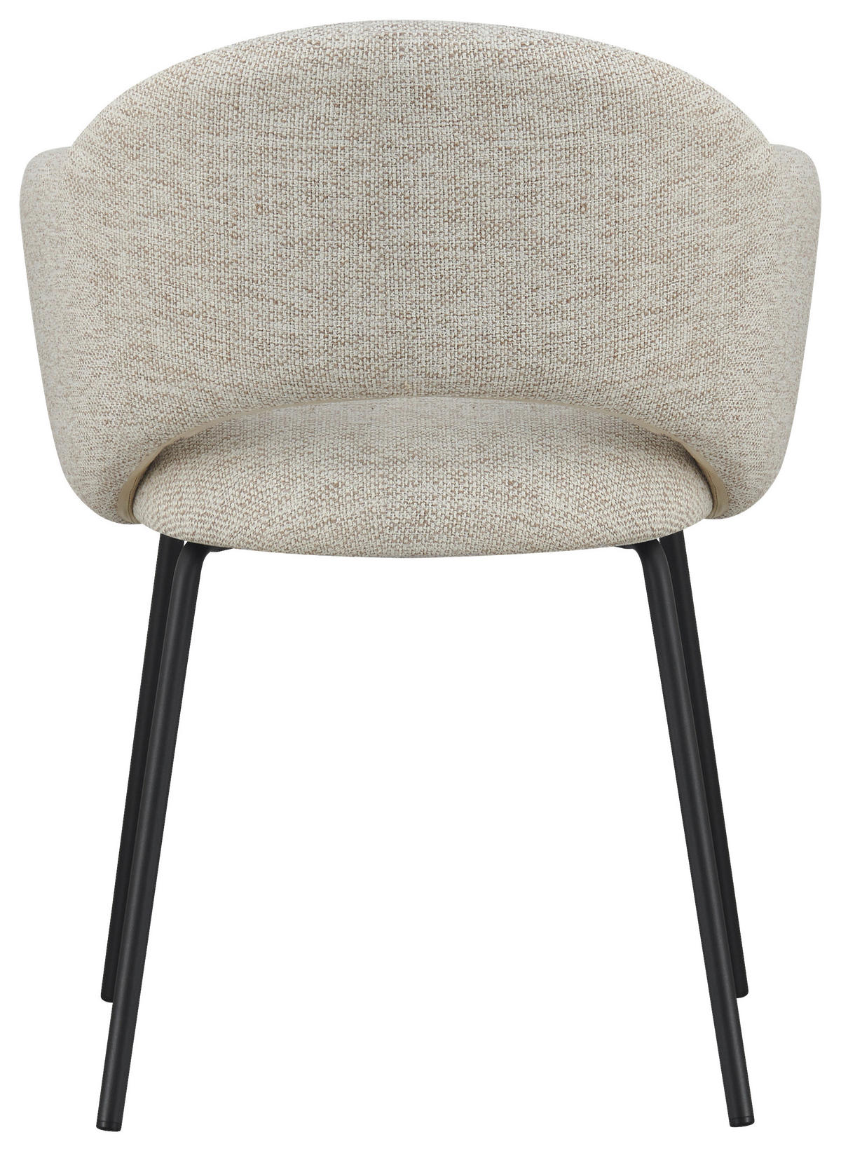 ARMLEHNSTUHL  in Eisen Webstoff  - Beige/Schwarz, Design, Textil/Metall (58/79/59cm) - home24