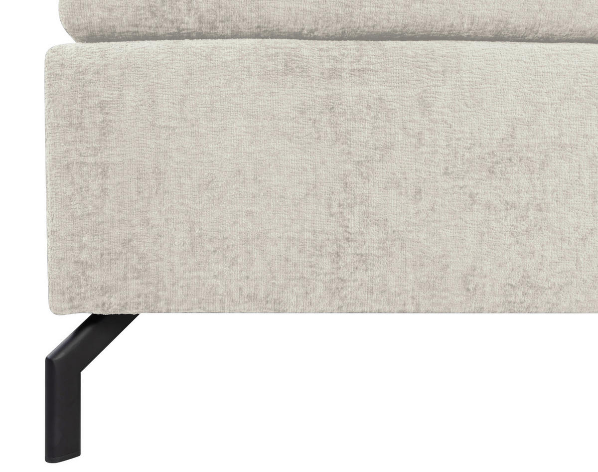 BOXSPRINGBETT 160/200 cm  in Greige  - Greige/Schwarz, Design, Textil/Metall (160/200cm) - Esposa