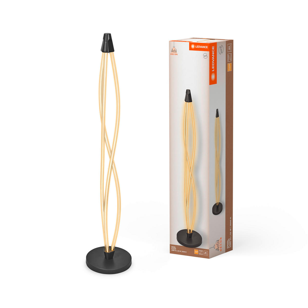 LED-STEHLEUCHTE 26/128 cm    - Dunkelgrau, KONVENTIONELL, Kunststoff (26/128cm) - Ledvance