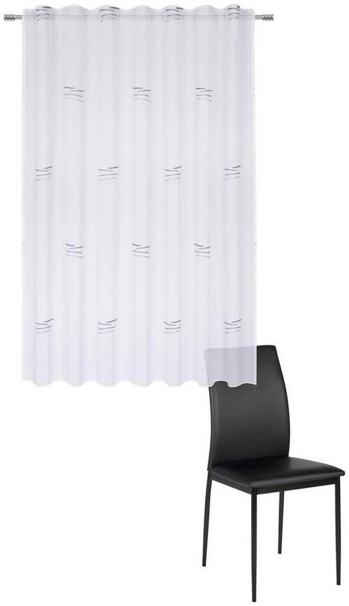 GOTOVA ZAVESA siva, bela - siva/bela, Konvencionalno, tekstil (140/160cm) - Esposa