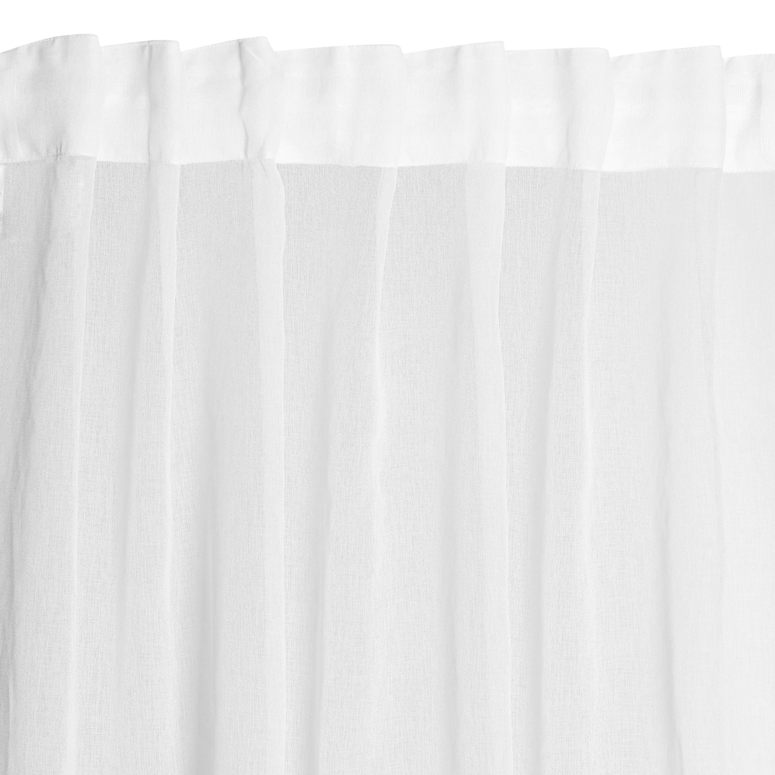 FERTIGVORHANG  halbtransparent   280/240 cm  - Weiß, Basics, Textil (280/240cm)
