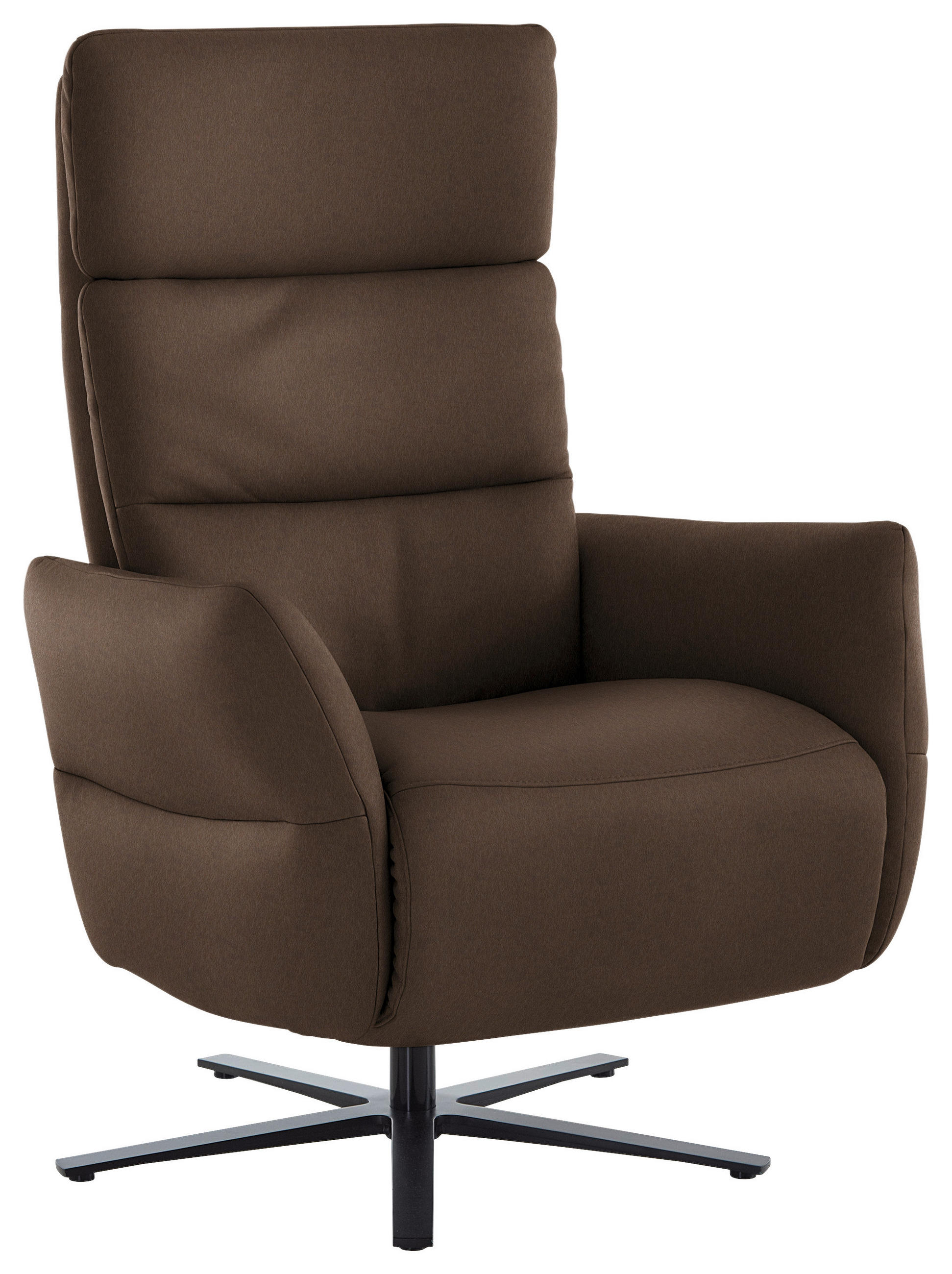 RELAXSESSEL in Leder Braun  - Schwarz/Braun, Design, Leder/Metall (82/119/85cm) - Dieter Knoll