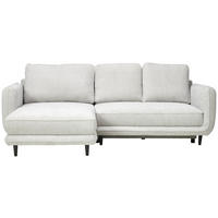 ECKSOFA in Struktur Hellgrau  - Hellgrau/Schwarz, Konventionell, Holz/Textil (170/247cm) - Carryhome