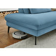 WOHNLANDSCHAFT  in Chenille, Flachgewebe Blau  - Blau/Schwarz, Design, Textil/Metall (208/344/180cm) - Dieter Knoll