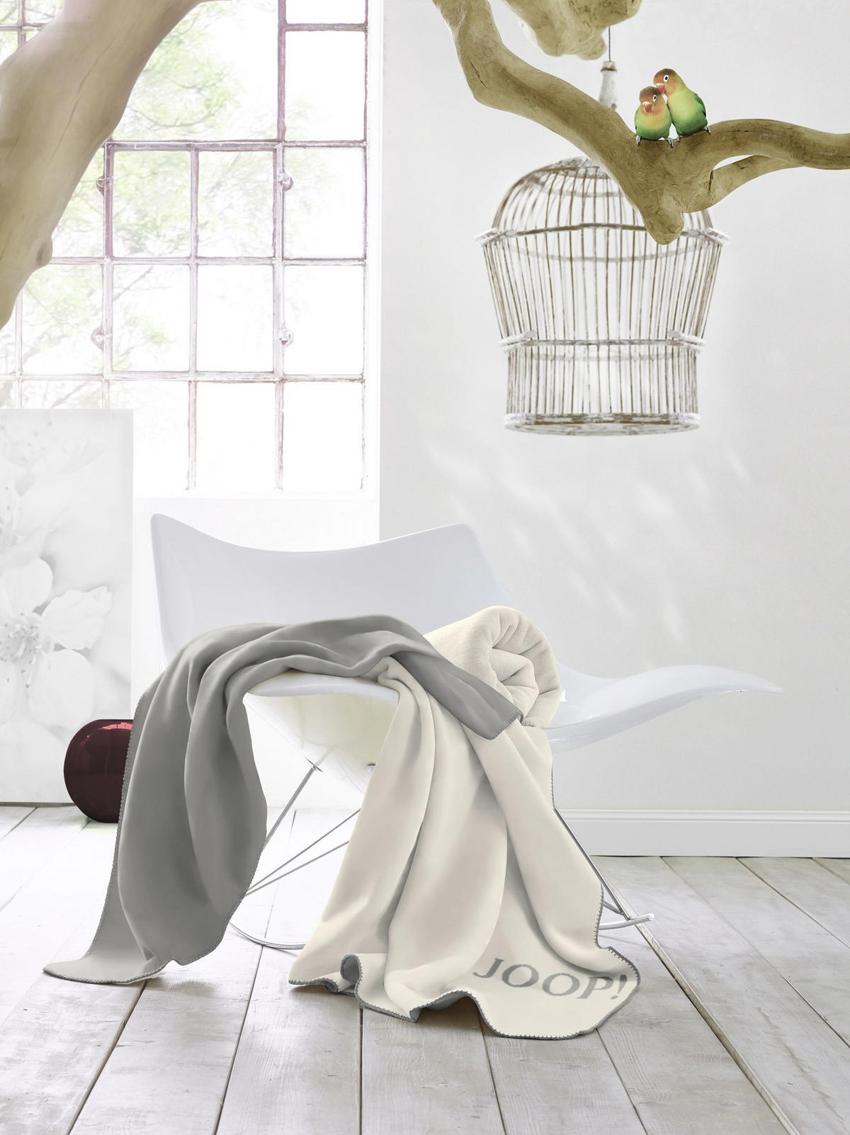 ODEJA MELANGE  MELANGE DOUBLEFACE  150/200 cm       siva, bela  - siva/bela, Konvencionalno, tekstil (150/200cm) - Joop!