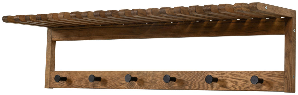 Cuier Cu Montare Pe Perete - culoare lemn stejar, Natur, lemn/metal (80/20/20cm) - Linea Natura