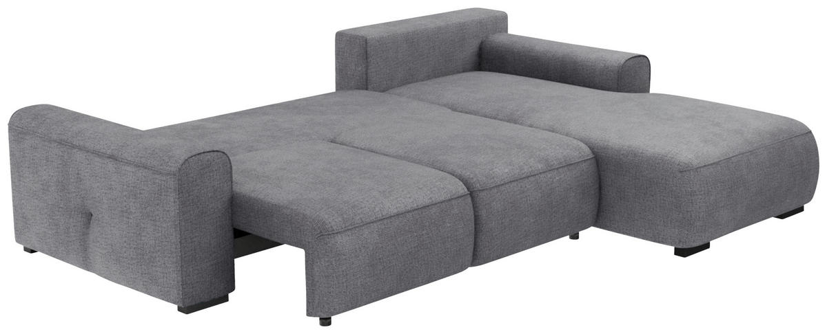 ECKSOFA Grau Chenille  - Grau, KONVENTIONELL, Kunststoff/Textil (293/205cm) - Carryhome