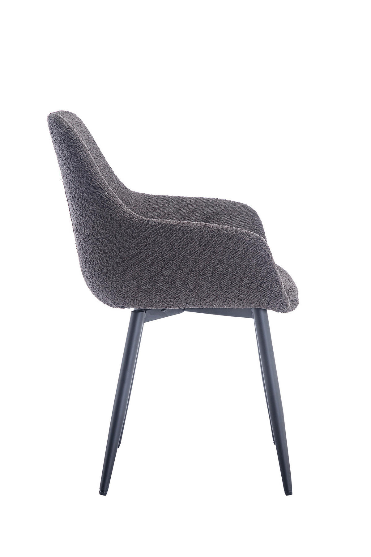 SADA ŽIDLÍ 2 kusy - černá/antracitová, Moderní, kov/textil (64/86/59cm) - Livetastic