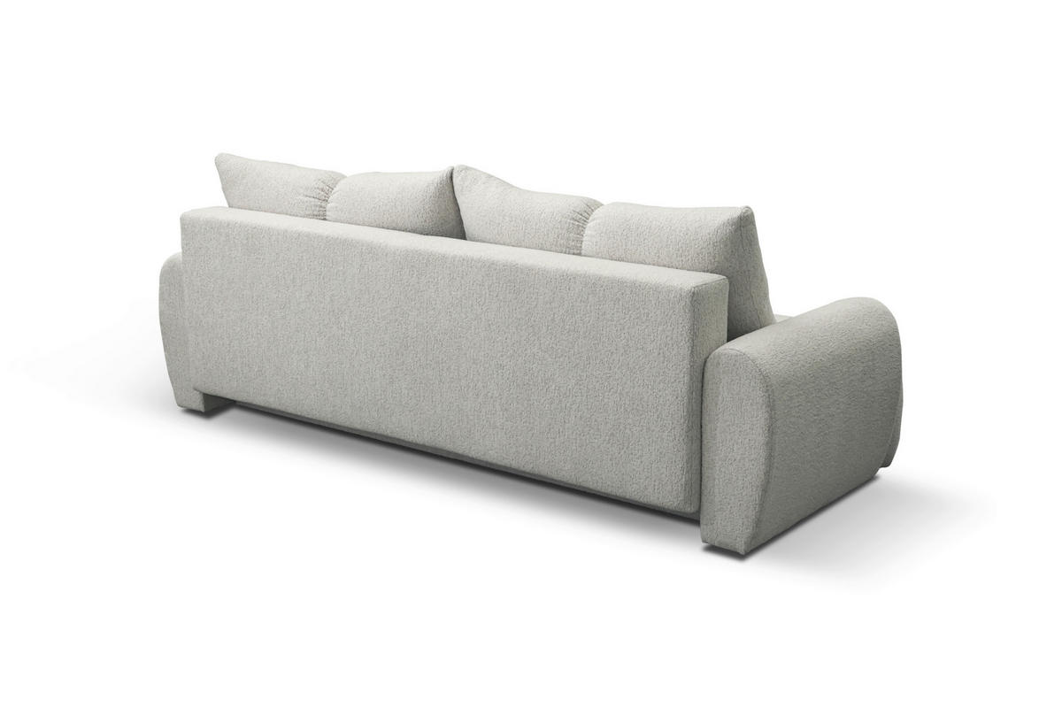 SCHLAFSOFA ALBA Struktur Creme  inkl. Bettkasten, Schlaffunktion  - Creme/Schwarz, Design, Holz/Textil (242/93/104cm) - MID.YOU