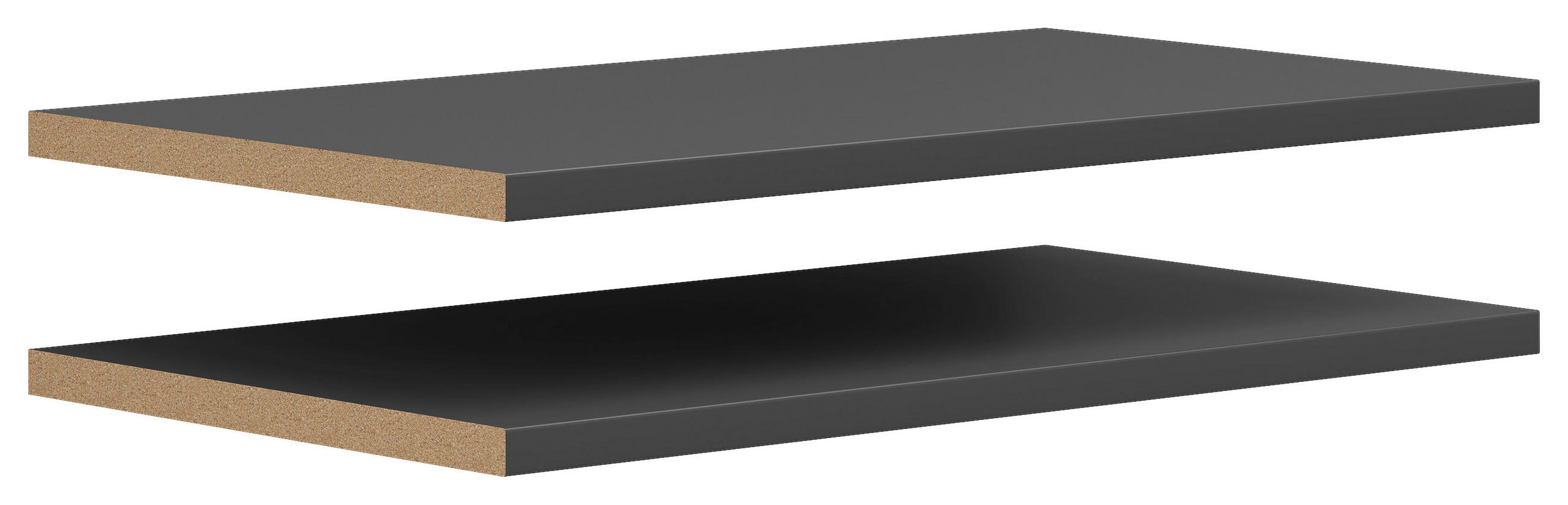 SET POLICA ZA ORMAR grafitno siva  - grafitno siva, Moderno, pločasti materijal (66,9/2,2/36cm) - Carryhome