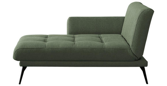 RÉCAMIERE Amira in Dunkelgrün  - Dunkelgrün/Schwarz, KONVENTIONELL, Textil/Metall (200/85/106cm) - Novel