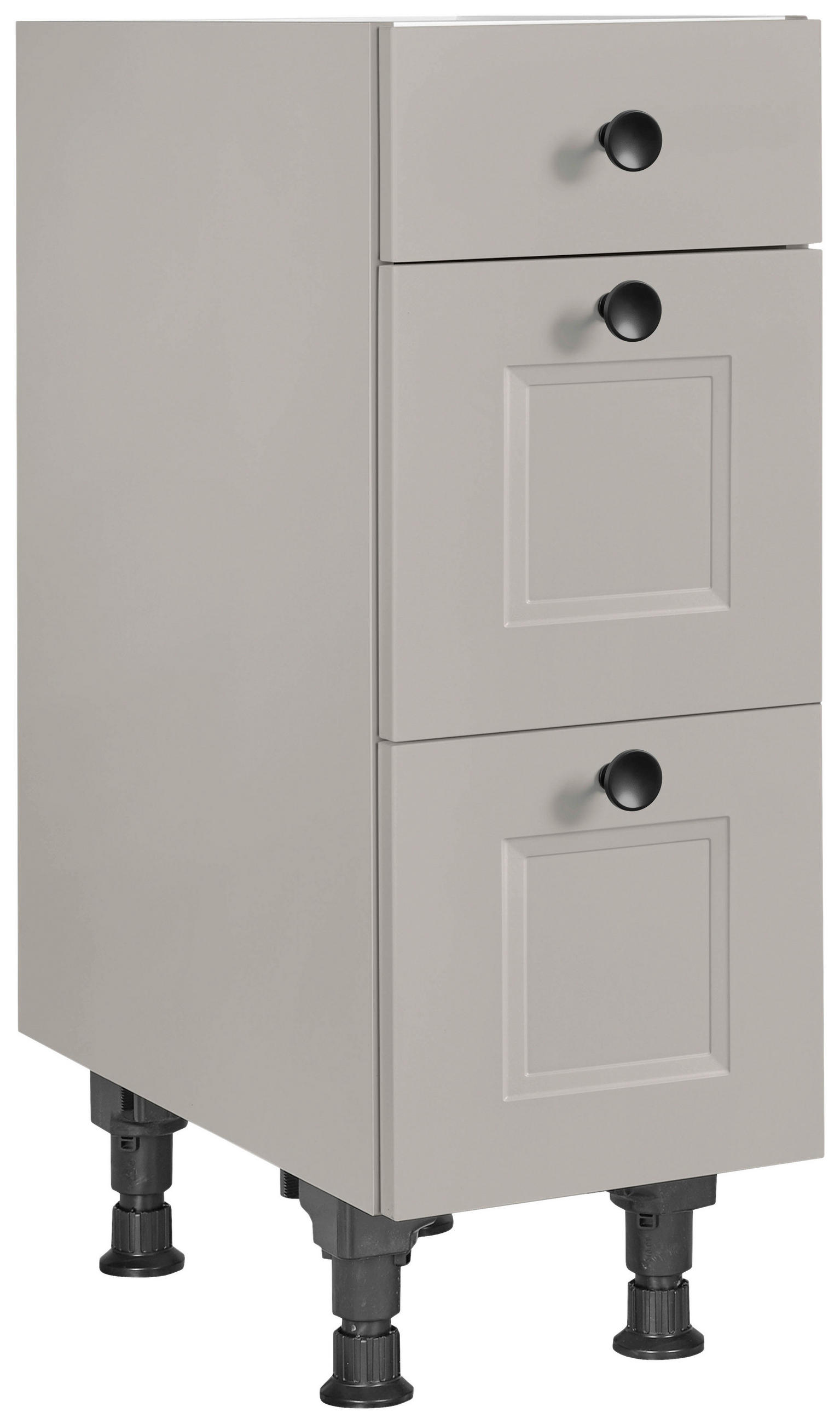 SCHUBKASTENUNTERSCHRANK 30/87/56 cm  in Grau  - Schwarz/Grau, MODERN, Holzwerkstoff/Metall (30/87/56cm) - Nobilia