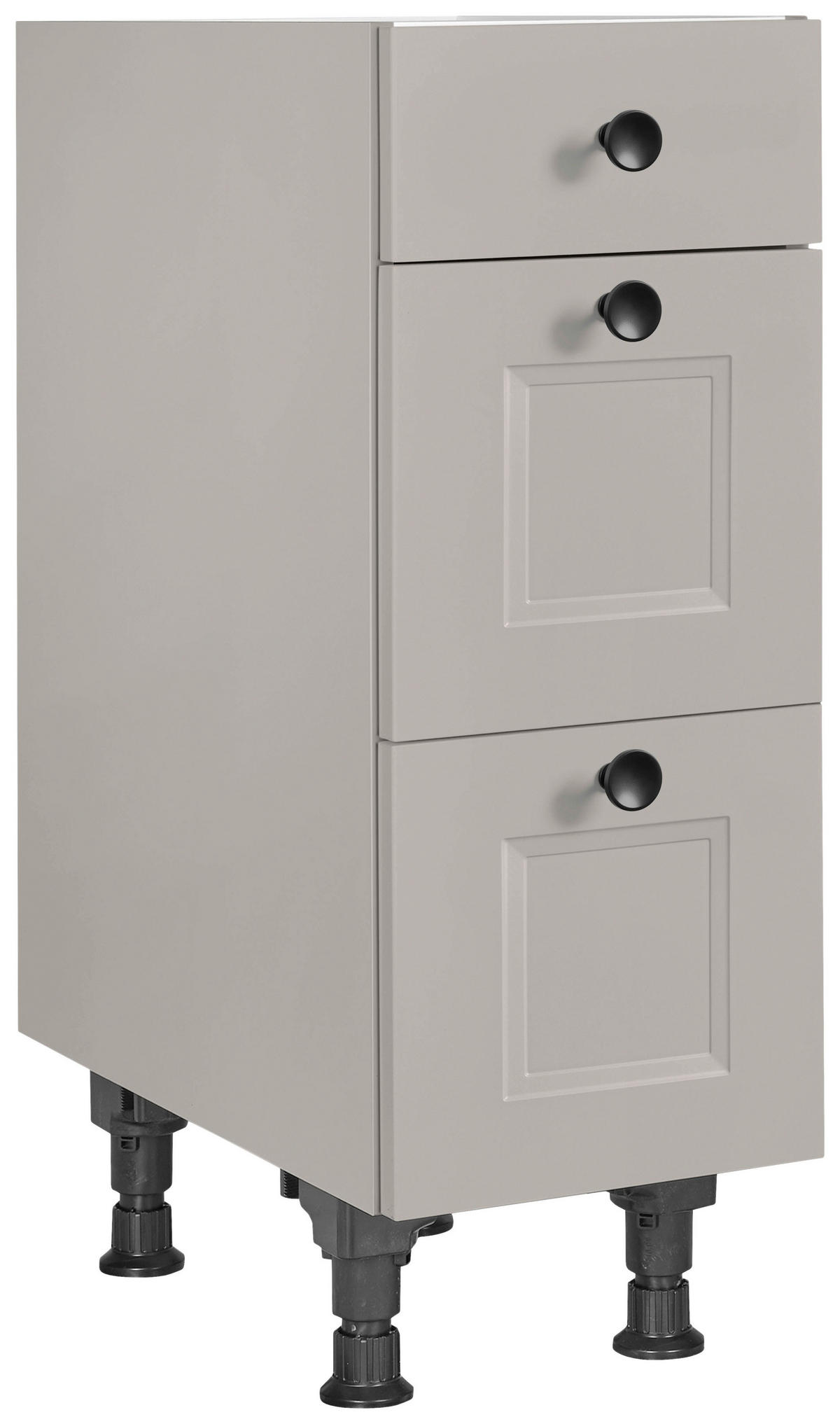 SCHUBKASTENUNTERSCHRANK 30/87/56 cm  in Grau  - Schwarz/Grau, MODERN, Holzwerkstoff/Metall (30/87/56cm) - Nobilia