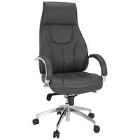 CHEFSESSEL  in Lederlook Grau  - Silberfarben/Grau, MODERN, Kunststoff/Textil (72/125/66cm) - MID.YOU