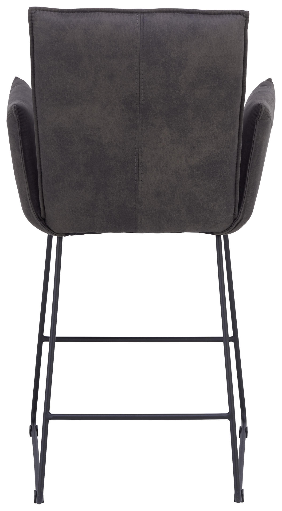 TRESENSESSEL Mikrofaser Anthrazit, Schwarz Eisen  - Anthrazit/Schwarz, Design, Textil/Metall (56/98/62cm) - Valnatura