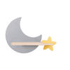 VÄGGLAMPA FÖR BARN Moon 39.5/12/27.5 cm   - grå, Basics, metall/trämaterial (39.5/12/27.5cm)