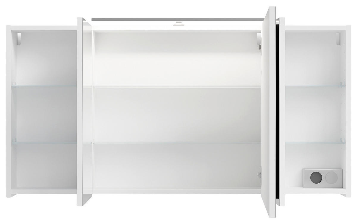 SPIEGELSCHRANK 120/60/20 cm  - Weiß, MODERN, Glas/Holzwerkstoff (120/60/20cm) - MID.YOU