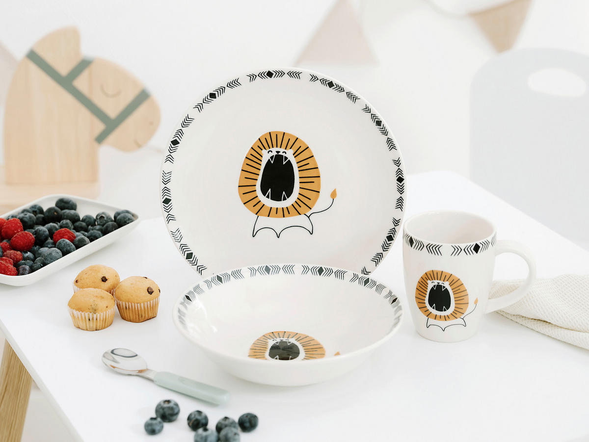 KINDERGESCHIRRSET 3-teilig  - Multicolor, Basics, Keramik - Creatable