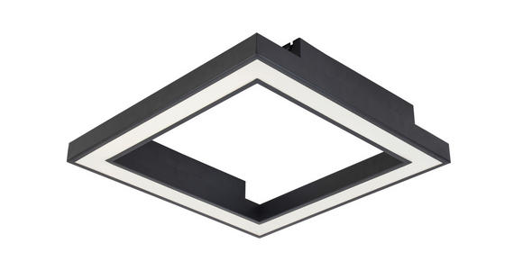 LED-DECKENLEUCHTE 50/50/8 cm    - Schwarz, Trend, Kunststoff/Metall (50/50/8cm) - Novel