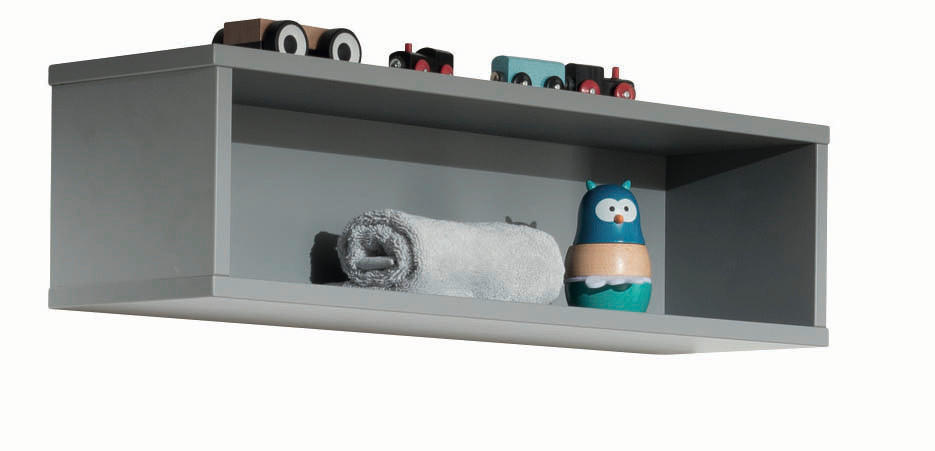 Thumbnail - Paidi Wandboard Sten, Grau, Holzwerkstoff, 70x18.5x18.7 cm, Blauer Engel, Goldenes M, Babymöbel, Babyzimmerregale