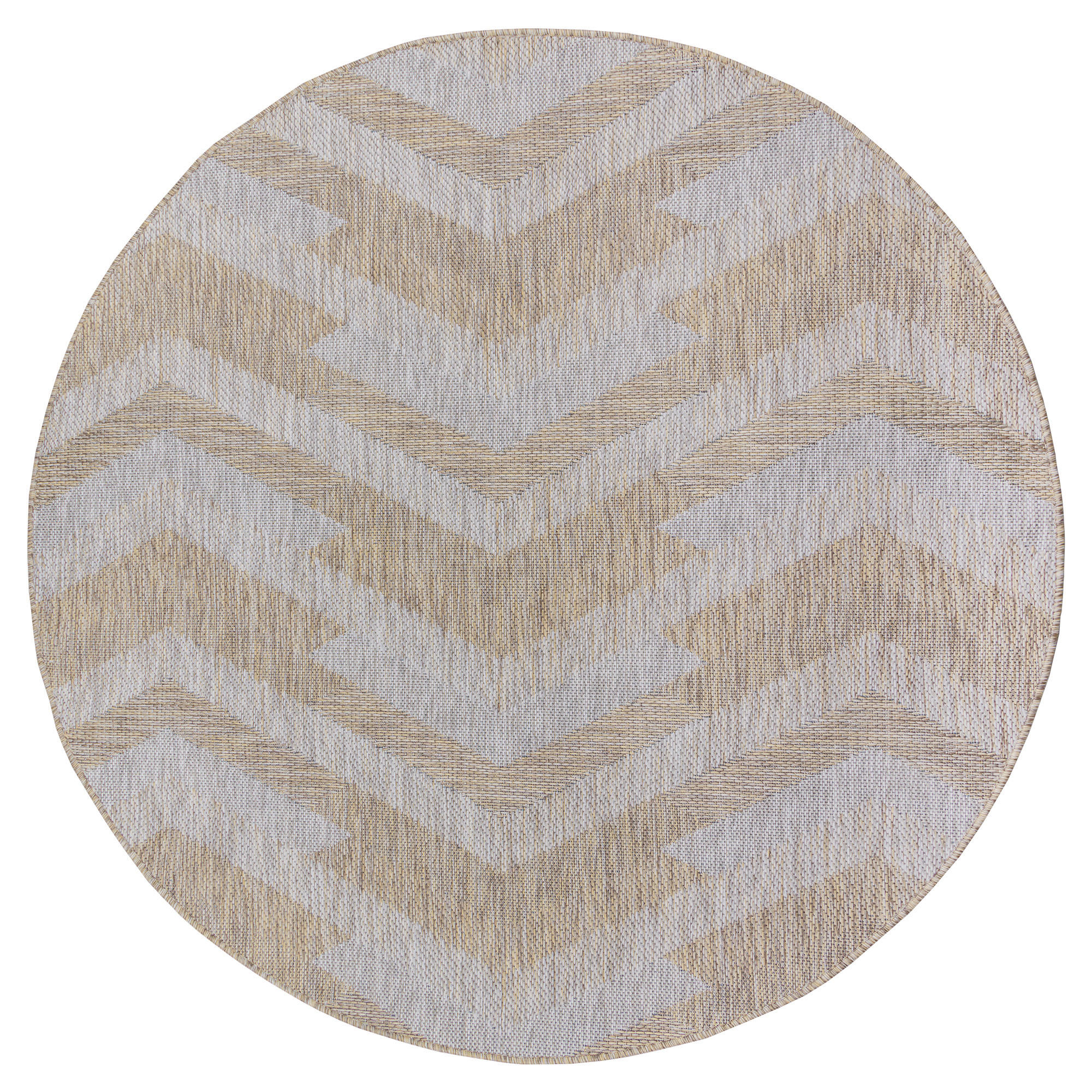 TEPIH ZA UNUTAR./VANJ. UPORAB  120/120 cm  smeđa, siva  Melissa  - siva/smeđa, Konvencionalno, tekstil (120/120cm)