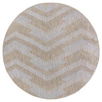 TEPIH ZA UNUTAR./VANJ. UPORAB  120/120 cm  smeđa, siva  Melissa  - siva/smeđa, Konvencionalno, tekstil (120/120cm)