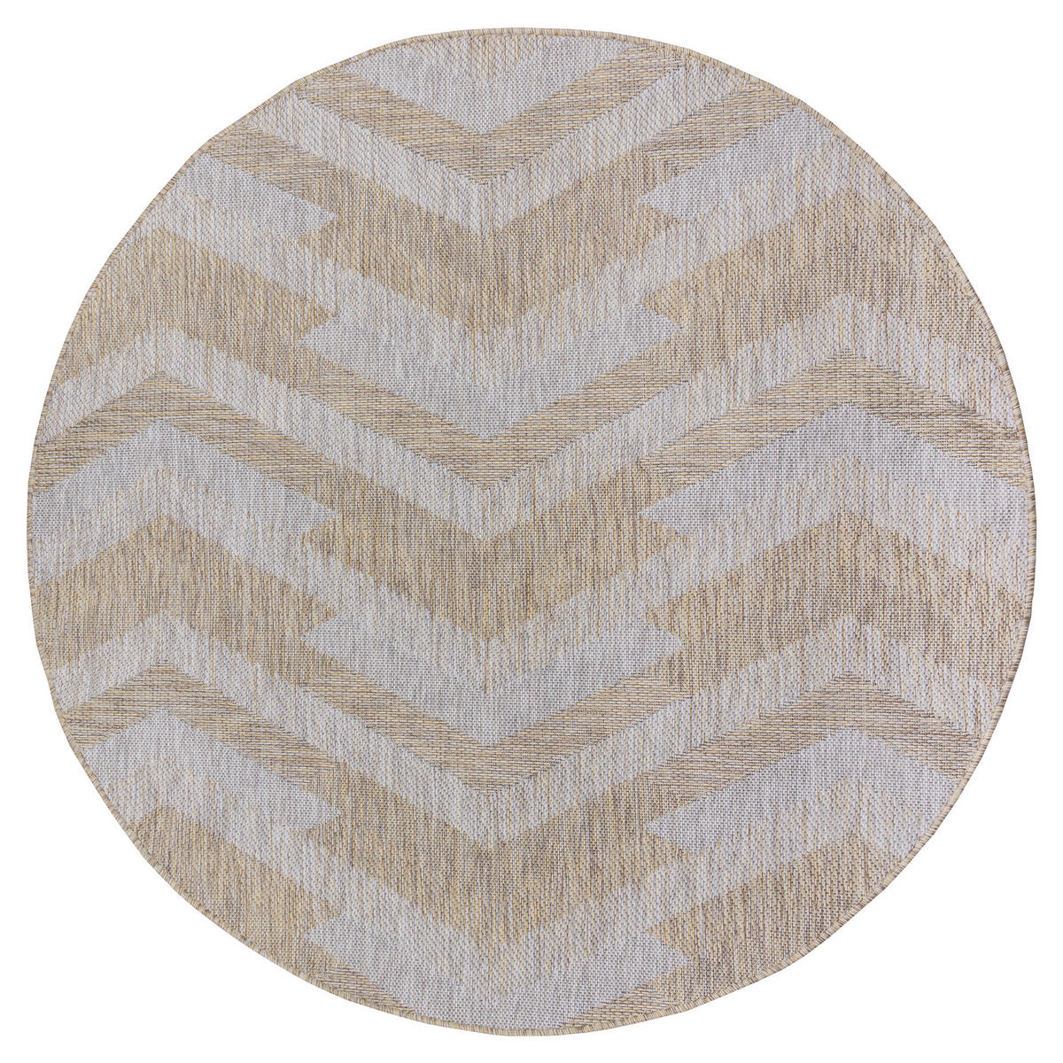 TEPIH ZA UNUTAR./VANJ. UPORAB  120/120 cm  smeđa, siva  Melissa  - siva/smeđa, Konvencionalno, tekstil (120/120cm)