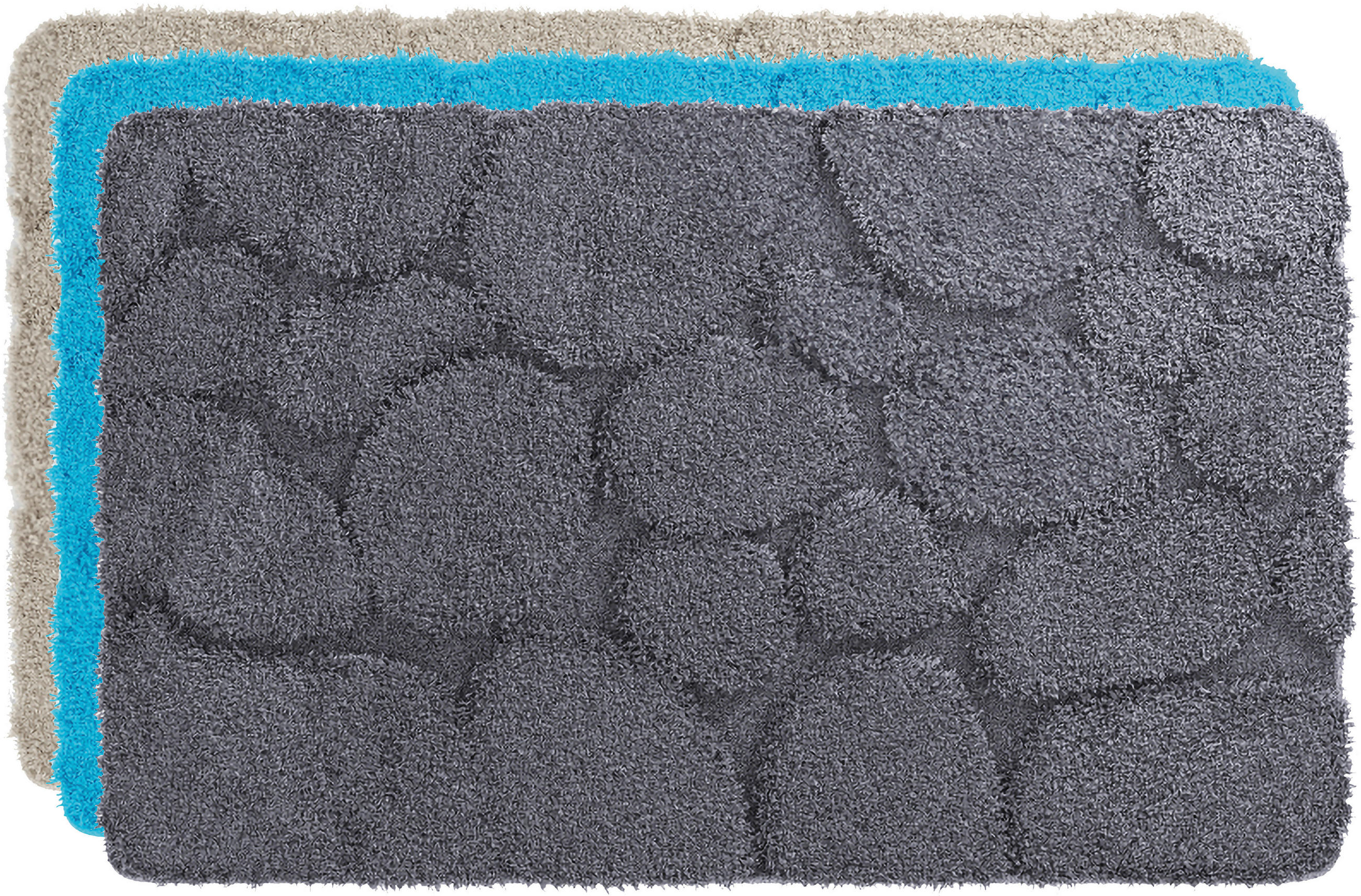 BADEMATTE Hellblau 50/80 cm  - Hellblau, Basics, Kunststoff (50/80cm) - Grund